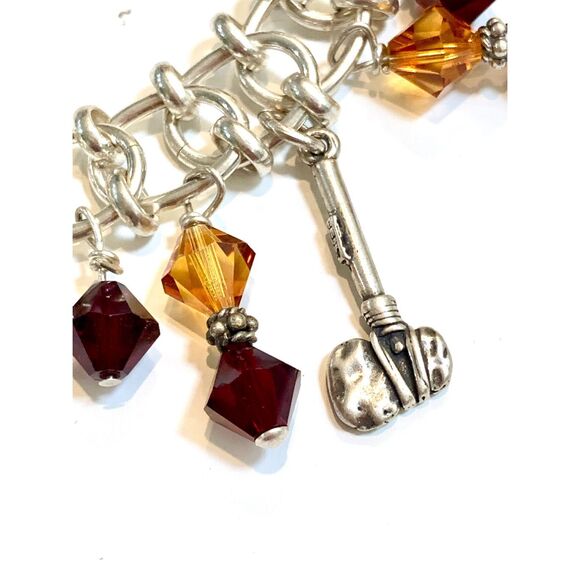 .925 Southwestern Handmade Sterling Silver Charm Bracelet #southwestern #fsu - Picture 4 of 9